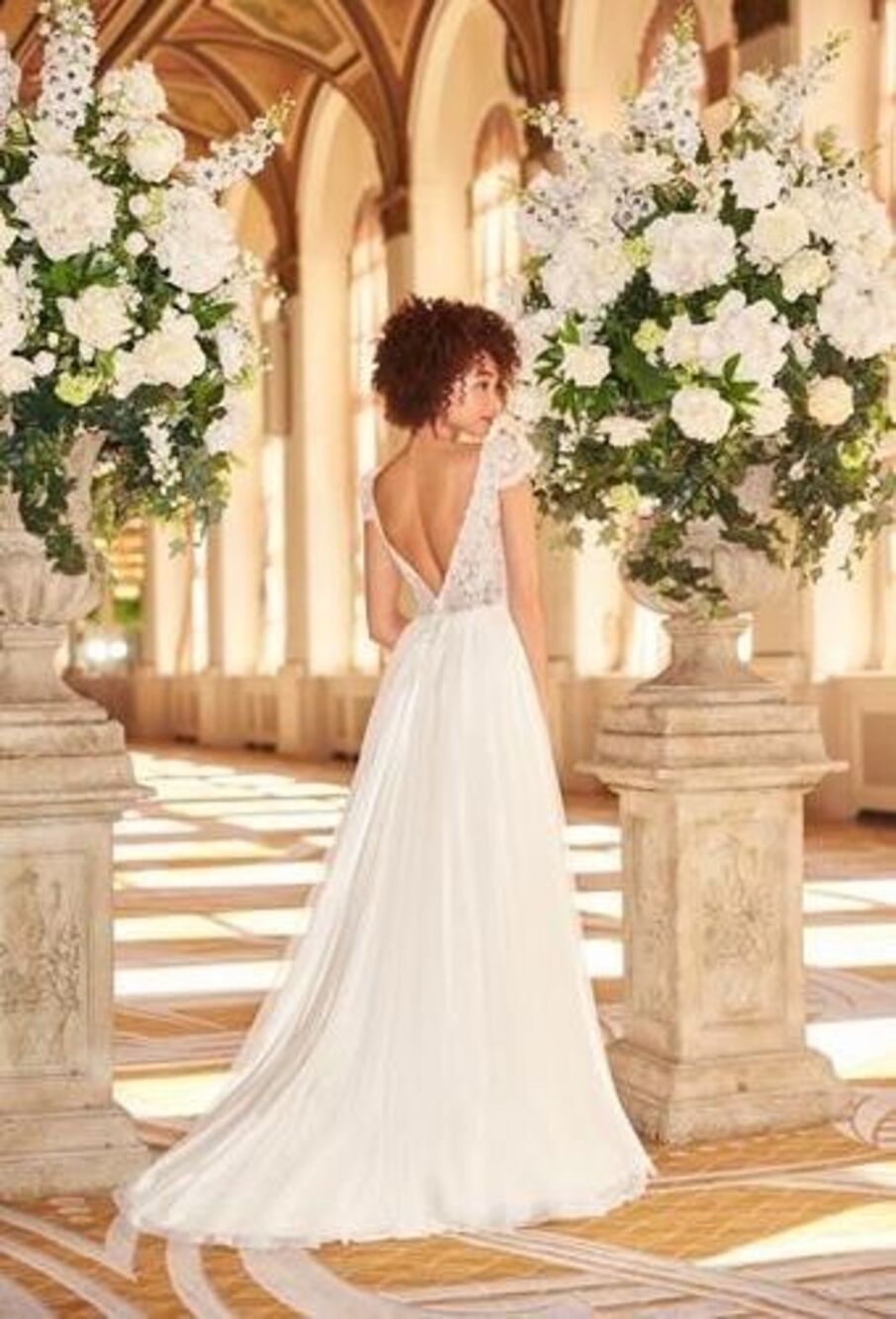Mikaella by Paloma Blanca Wedding Dress Style 2352 Size 12 Natural NEW w/ Tags - Picture 2 of 7